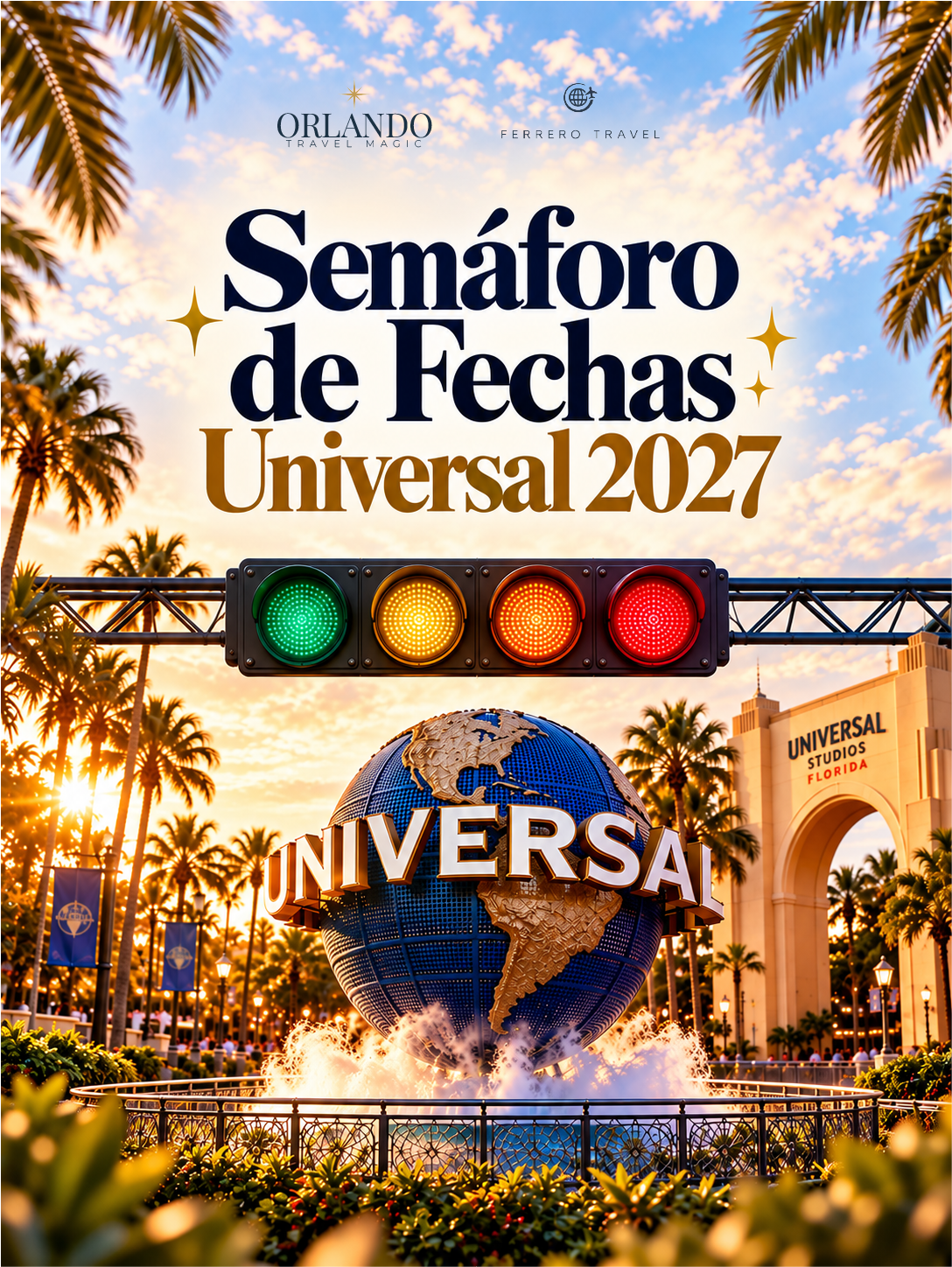 Portada del semáforo de fechas Universal Orlando 2027