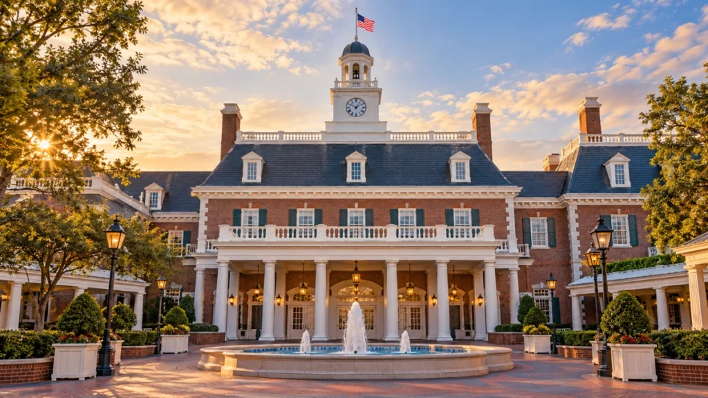 Ilustración de Pabellón de Estados Unidos en EPCOT