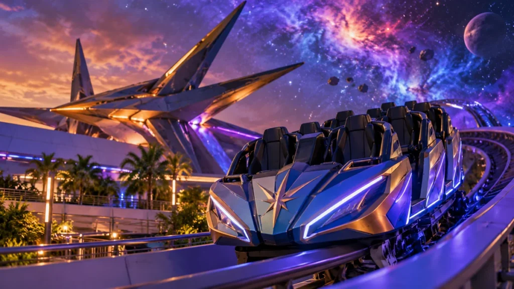 Ilustración de Guardians of the Galaxy: Cosmic Rewind en EPCOT