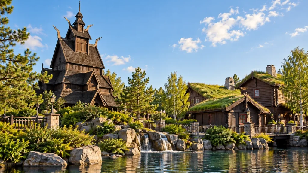 Ilustración de Pabellón de Noruega en EPCOT
