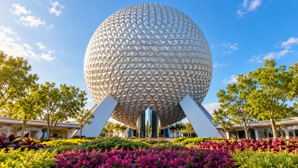 Ilustración de Spaceship Earth en EPCOT