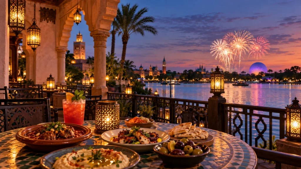 Ilustración de Spice Road Table Fireworks Dining Package en EPCOT