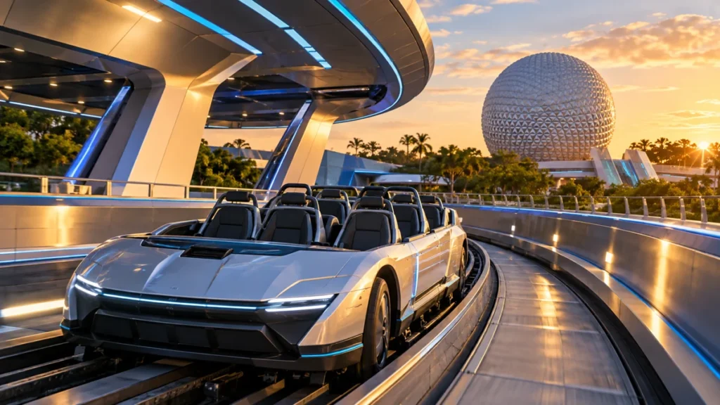 Ilustración de Test Track en EPCOT