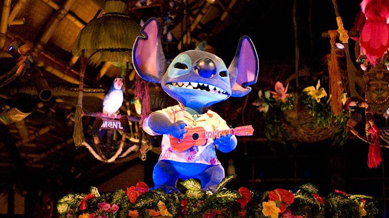 The Enchanted Tiki Room: Stitch Presents "Aloha E Komo Mai!" en Adventureland, Tokyo Disney Resort